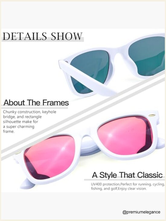 Polarized Sunglasses UV400 Retro Square Frame Driving Fishing Sun Protection